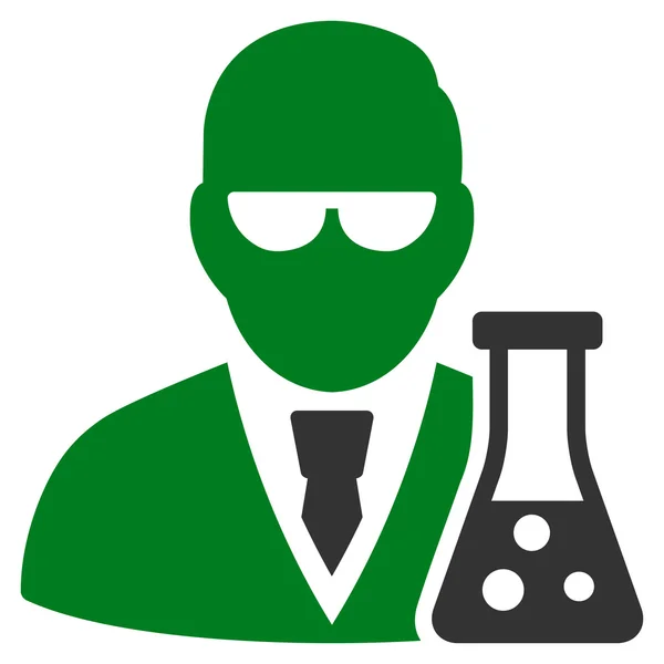Scientist With Flask Icon — Stock Photo, Image