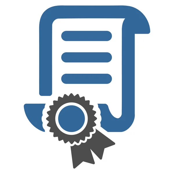 Gecertificeerd Scroll Document Icon — Stockfoto