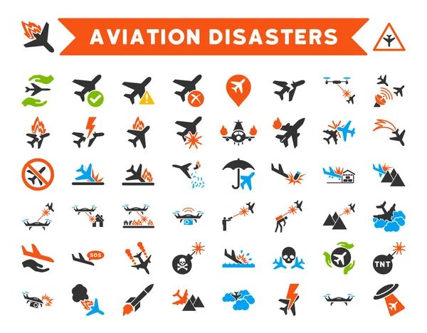 航空灾害矢量图标 — 图库矢量图片