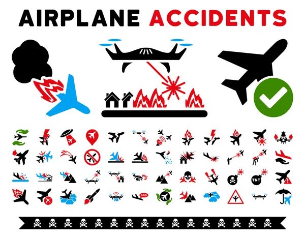 飞机事故矢量图标 — 图库矢量图片