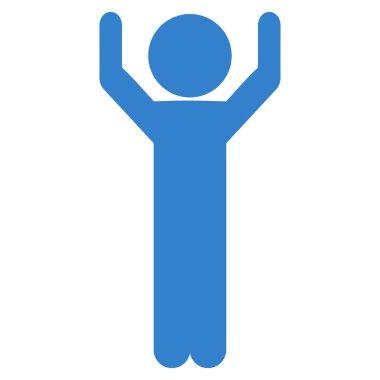 Kullanıcı eller yukarı simgesi