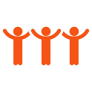 Erkekler ellerini neşeli simgesini Kaldır