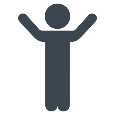 İnsan figürü simgesini Kaldır ellerini