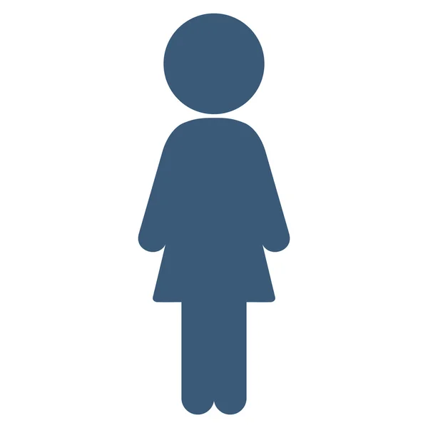 Икона стоящей девушки — стоковый вектор