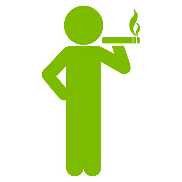 Rökning manliga ikonen — Stock vektor