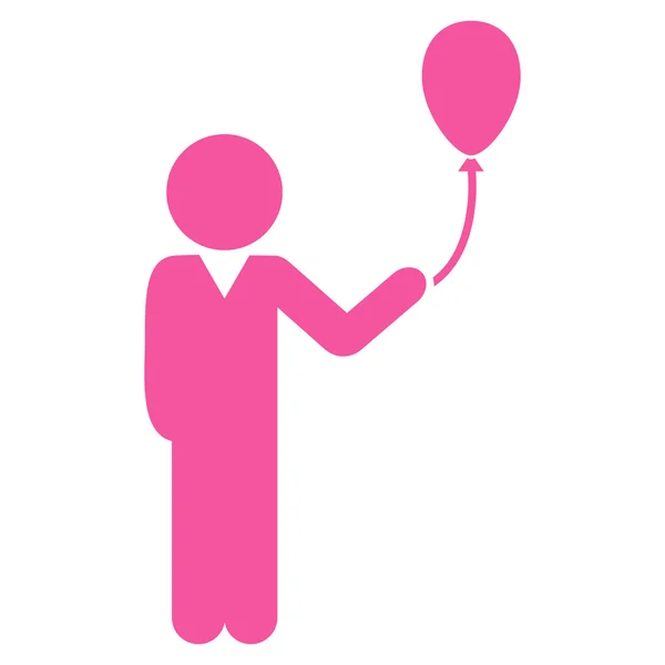 Mänsklig profil med ballong ikon — Stock vektor