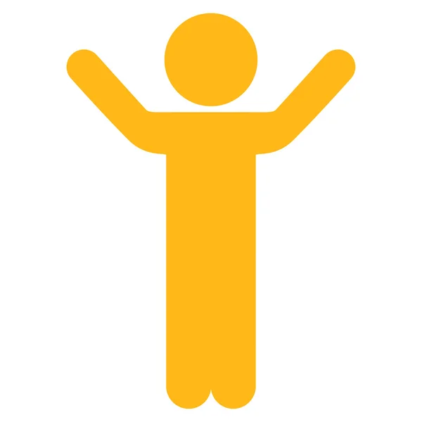 Hands Up Male Icon — Stock Vector