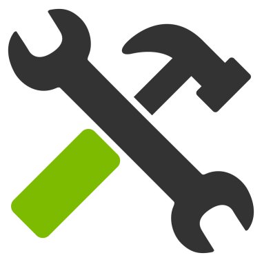 çekiç ve anahtar simgesi