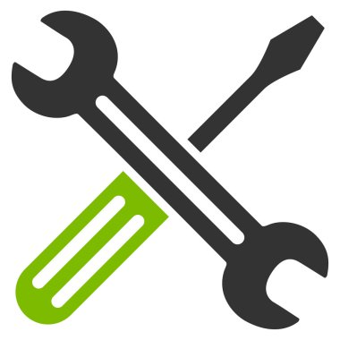 Somun anahtarı ve tornavida simgesi