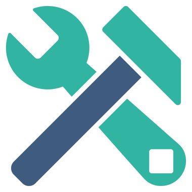 çekiç ve anahtar simgesi