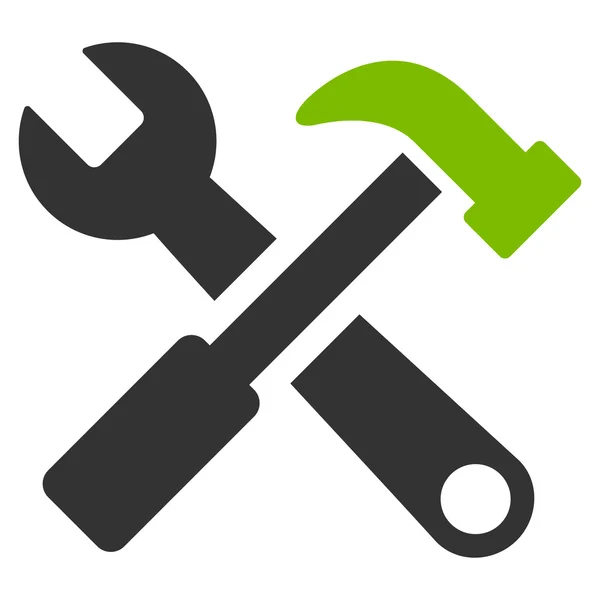 Hammer og skruenøgle ikon - Stock-foto