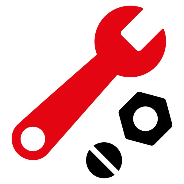 Wrench And Nuts Icon — Stock Photo, Image