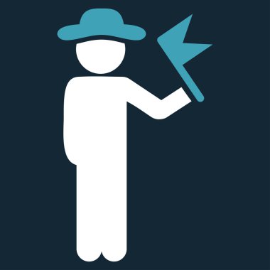 Bayrak simgesi olan kullanıcı