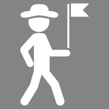 İnsan figürü bayrak Kılavuzu simgesi