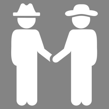 İnsan figürü el sıkışma simgesi