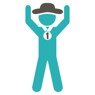 Adam şampiyon simgesi