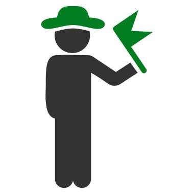 Bayrak simgesi olan adam