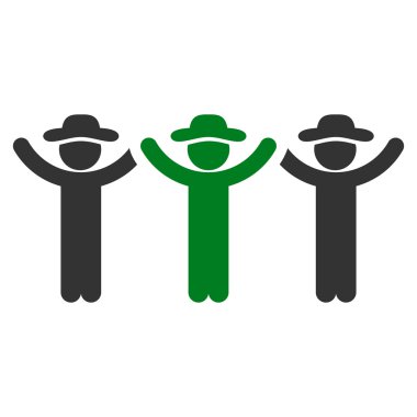 İnsan figürleri neşeli simgesini Kaldır ellerini