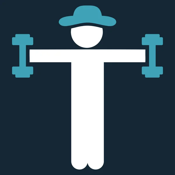 Ícone de fitness usuário — Vetor de Stock