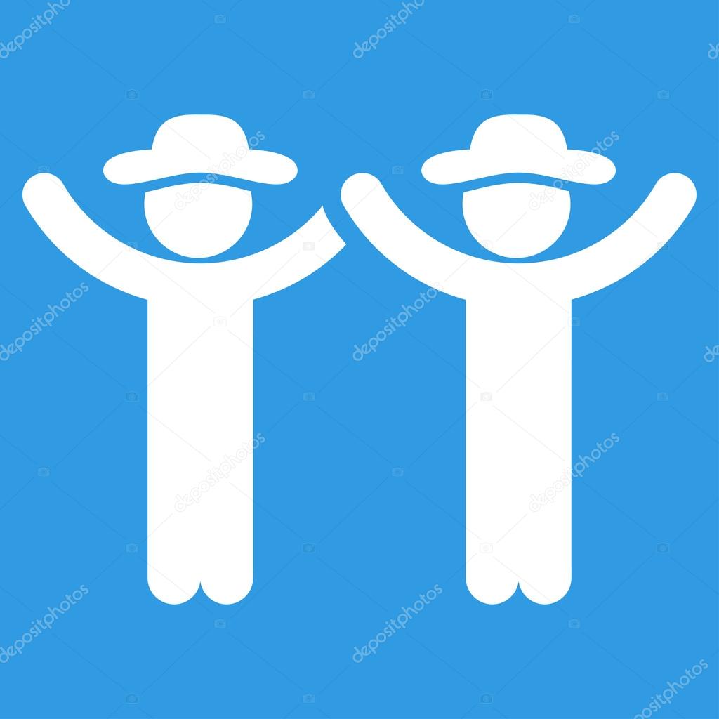 Hands Up Friends Icon