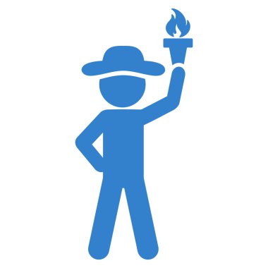 Beyefendi ile özgürlük Meşalesi simgesi