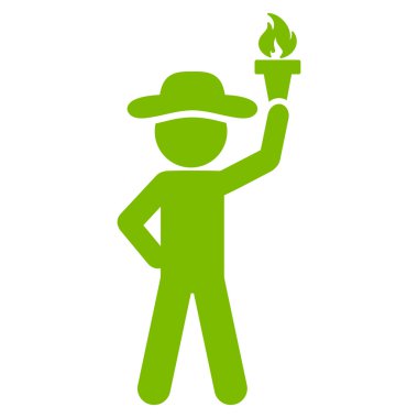 Ajan özgürlük Meşalesi simgesiyle