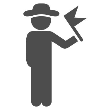 Bayrak simgesini çocukla