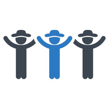 İnsanlar ellerini neşeli simgesini Kaldır