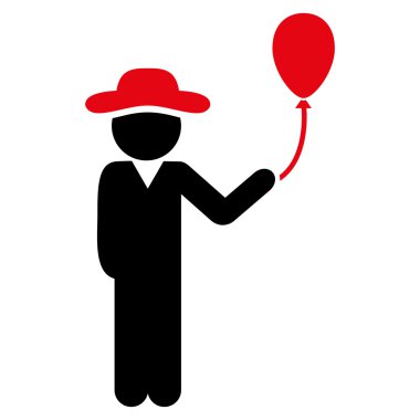 Balon simgesi olan kişi