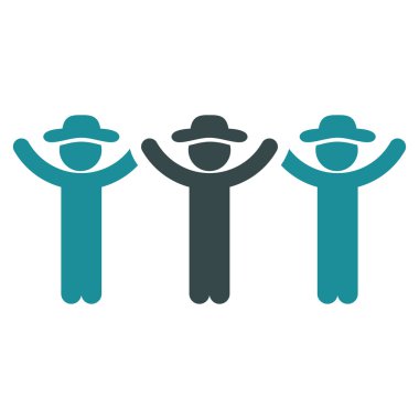 İnsanlar ellerini neşeli simgesini Kaldır