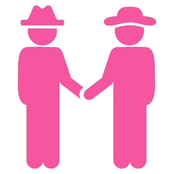 Gentleman Handshake pictogram — Stockvector