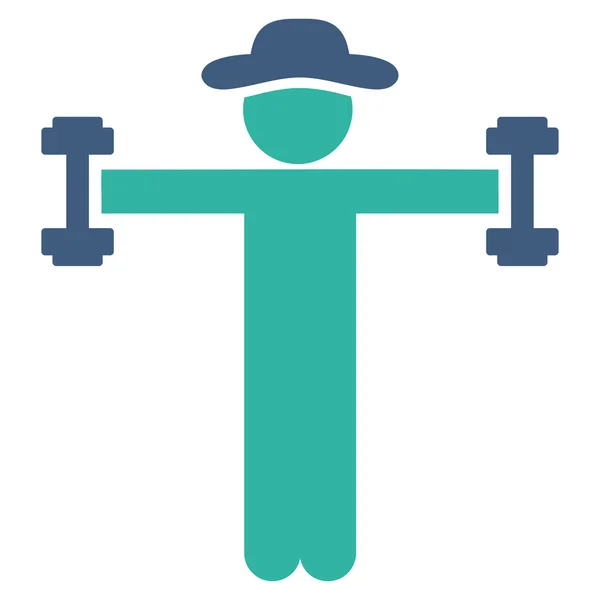 Mužské Fitness ikona — Stockový vektor