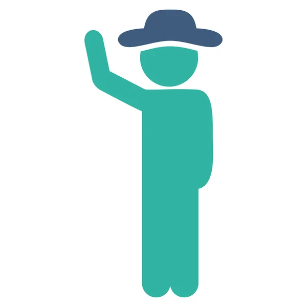 Human Figure Hitchhike Icon — Stock Vector