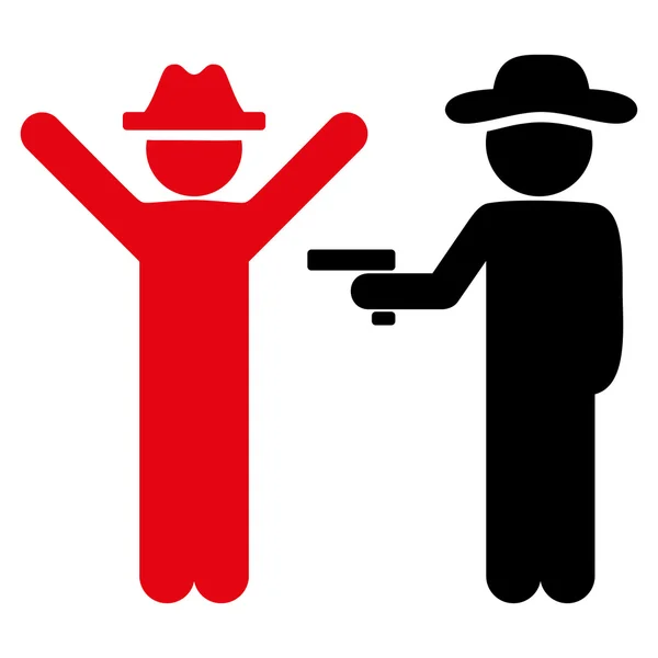 Ikona kolegów walczących przestępstwa — Wektor stockowy