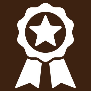 Sertifika mühür düz simgesi