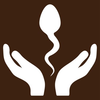 Sperm bakım düz simgesi