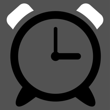 Alarm saati düz simgesi