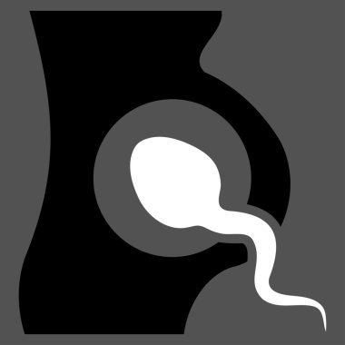 Suni tohumlama düz simgesi