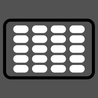 Blister düz simgesi