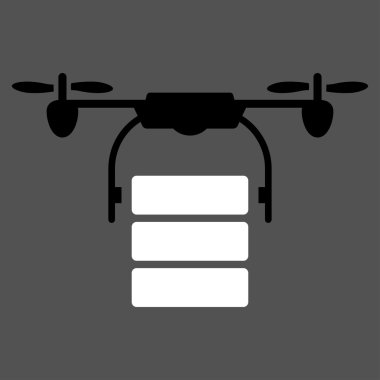 Kargo uçağı düz simgesi