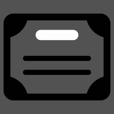 Sertifika Düz Simgesi