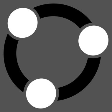 İşbirliği düz simgesi