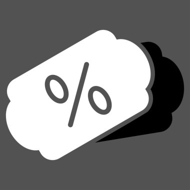 İndirim kuponları düz simgesi