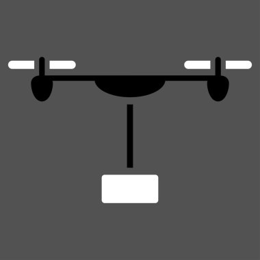 Drone sevk irsaliyesi düz simgesi