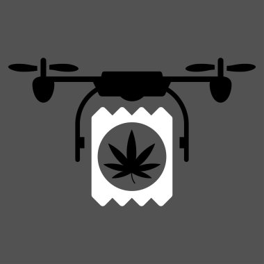 Uyuşturucu uçağı teslim düz simgesi