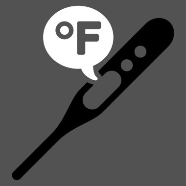 Fahrenheit sıcaklık düz simgesi