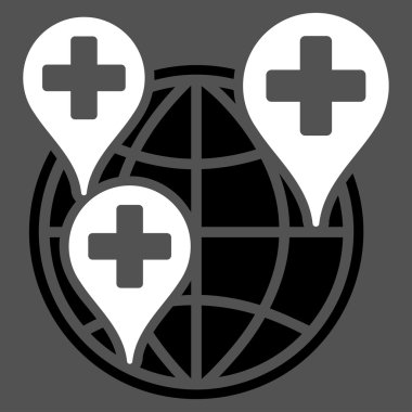 Genel klinik şirket düz simgesi