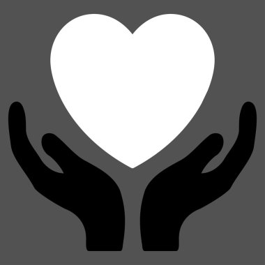 Kalp bakım düz simgesi