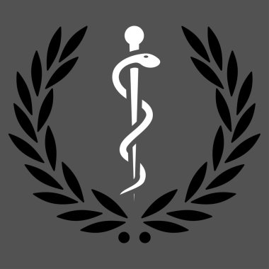 Sağlığa bakım amblemi düz simgesi