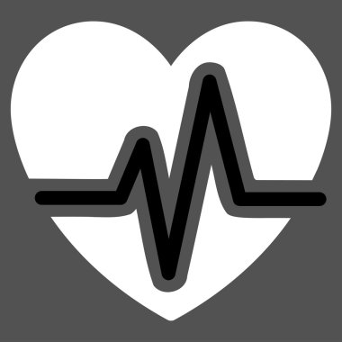 Kalp diyagramı düz simgesi